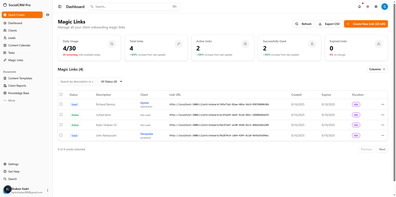 SaaS Template Dashboard - Modern interface for your application